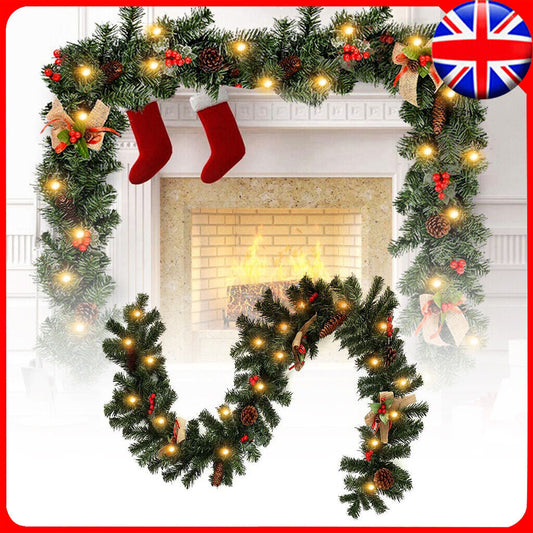 12FT Christmas Garland With Lights