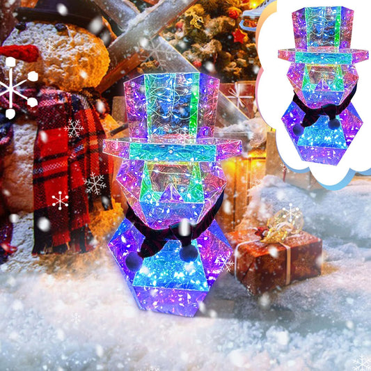 Christmas Decor Colorful LED Glow Santa Claus